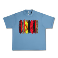 Pebble Blue softball brushstroke Urban Heavy Tee - Zillion Design Studio