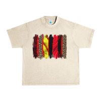 Sandshell softball brushstroke Urban Heavy Tee - Zillion Design Studio