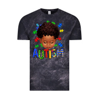 Cloud Black autism afro kid full face Vintage Tee - texasbilliewilder