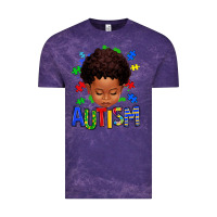 Cloud Purple autism afro kid full face Vintage Tee - texasbilliewilder
