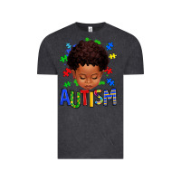 Vintage Black autism afro kid full face Vintage Tee - texasbilliewilder
