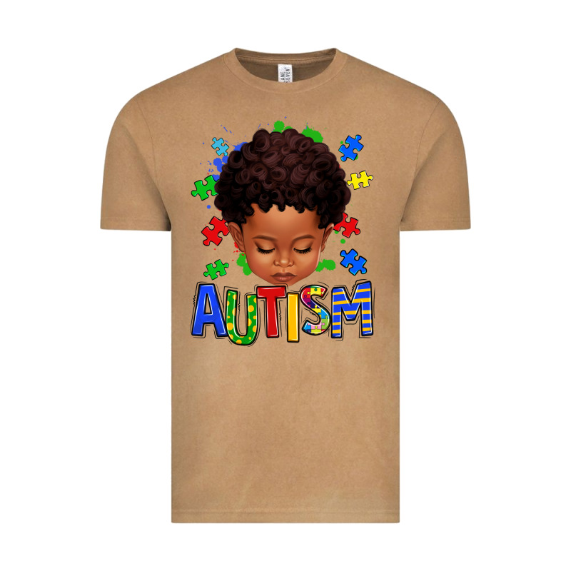 Autism Afro Kid Full Face Vintage Tee by texasbilliewilder | Teevron
