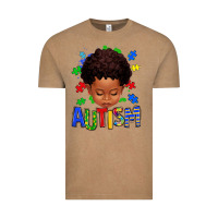Vintage Coffee autism afro kid full face Vintage Tee - texasbilliewilder