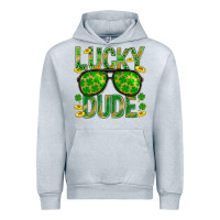 Heather Grey Lucky Dude St Patricks Urban Hoodie - BundleAndBundleShop