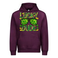 Mauve Wine Lucky Dude St Patricks Urban Hoodie - BundleAndBundleShop