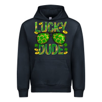 Navy Lucky Dude St Patricks Urban Hoodie - BundleAndBundleShop