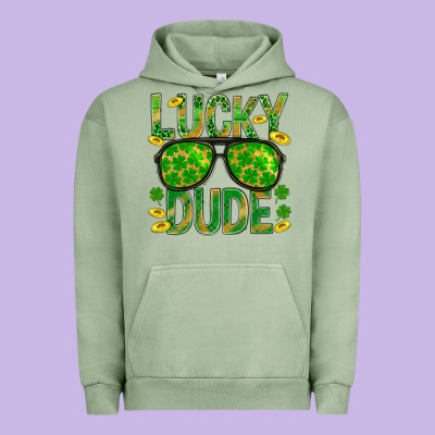 Lucky Dude St Patricks Urban Hoodie Designed By Bundleandbundleshop