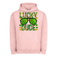 Pigment Salmon Lucky Dude St Patricks Urban Hoodie - BundleAndBundleShop