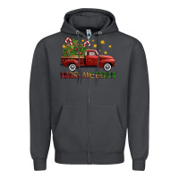 Smoke Merry And Bright Christmas Trees Truck Zipper Hoodie - FaDigitalArtStudio
