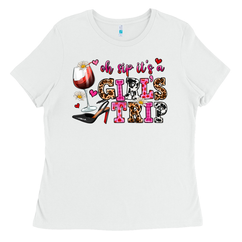 Oh Sip Its A Girls Trip Ladies Tee by AdoDesignShop | Teevron