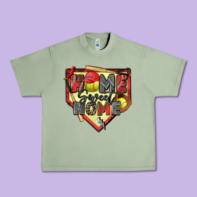Home Sweet Home Softball Urban Heavy Tee Designed By Zillion Design Studio