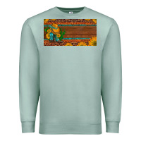 Seafoam custom cowboy boots sunflowers and cactus license plate Premium Sweatshirt - Artiststas