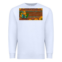 White custom cowboy boots sunflowers and cactus license plate Premium Sweatshirt - Artiststas