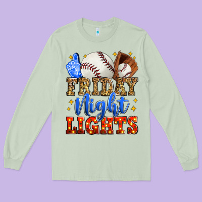 Friday Night Lights Baseball Long Sleeve Tee Designed By Zillion Design Studio