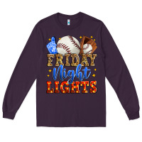 Plum friday night lights baseball Long Sleeve Tee - Zillion Design Studio