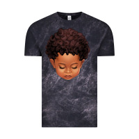 Cloud Black cute afro boy Vintage Tee - texasbilliewilder