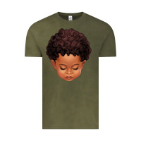 Vintage Olive cute afro boy Vintage Tee - texasbilliewilder