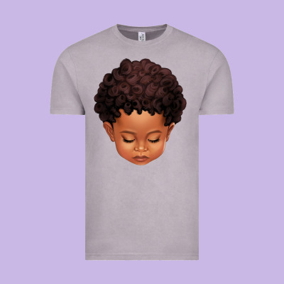 Cute Afro Boy Vintage Tee Designed By Texasbilliewilder