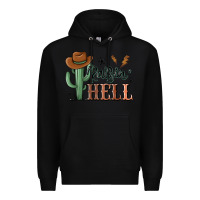 Black raisin hell cowboy cactus Premium Hoodie - MaliasSmallBusiness