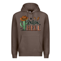 Coffee raisin hell cowboy cactus Premium Hoodie - MaliasSmallBusiness