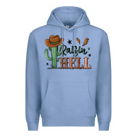 Colony Blue raisin hell cowboy cactus Premium Hoodie - MaliasSmallBusiness