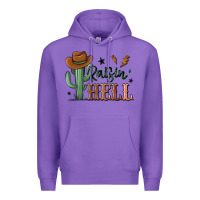 Purple raisin hell cowboy cactus Premium Hoodie - MaliasSmallBusiness