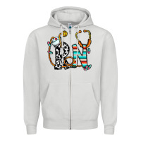 Dove Grey rn nurse Zipper Hoodie - CowhideDigitalArt