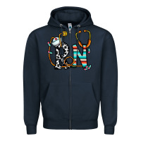 Navy rn nurse Zipper Hoodie - CowhideDigitalArt