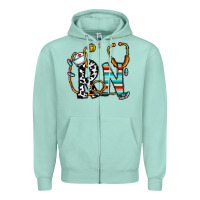 Seafoam rn nurse Zipper Hoodie - CowhideDigitalArt