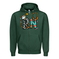 Sports Green rn nurse Zipper Hoodie - CowhideDigitalArt