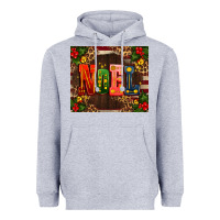 Heather Grey noel mistletoe Christmas Heavyweight Hoodie - AdoDesignShop