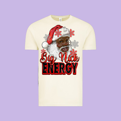 Vintage Tee big nick energy afro santa