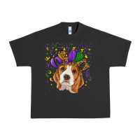 Pigment Black Mardi gras beagle Urban Heavy Tee - RanaPortraitStore