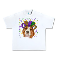 White Mardi gras beagle Urban Heavy Tee - RanaPortraitStore