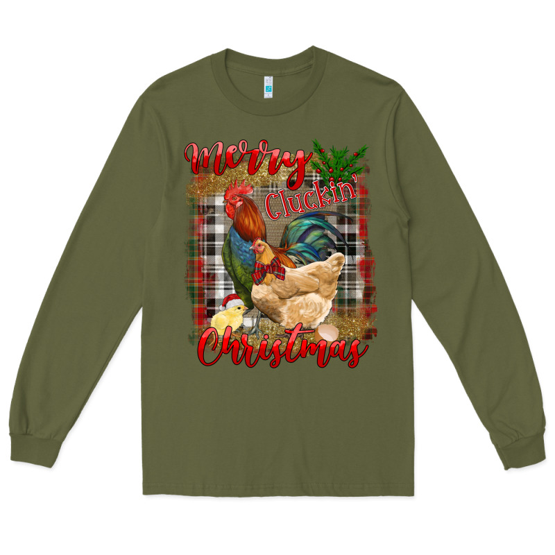 Merry Cluckin' Christmas Long Sleeve Tee by RanaPortraitStore | Teevron