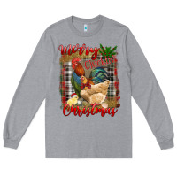 Heather Grey merry cluckin' christmas Long Sleeve Tee - RanaPortraitStore