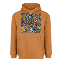 Meerkat American Flag Horseshoe Deamless Pattern Heavyweight Hoodie - BundleAndBundleShop