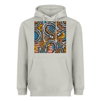 Moon Dust American Flag Horseshoe Deamless Pattern Heavyweight Hoodie - BundleAndBundleShop