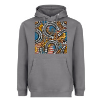 Storm American Flag Horseshoe Deamless Pattern Heavyweight Hoodie - BundleAndBundleShop