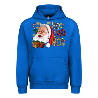 Cobalt Santa Ho Ho Ho With Gift Box Urban Hoodie - BundleAndBundleShop