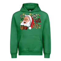 Emerald Santa Ho Ho Ho With Gift Box Urban Hoodie - BundleAndBundleShop
