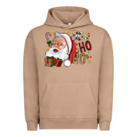 Pigment Burro Santa Ho Ho Ho With Gift Box Urban Hoodie - BundleAndBundleShop