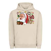 Pigment French Oak Santa Ho Ho Ho With Gift Box Urban Hoodie - BundleAndBundleShop