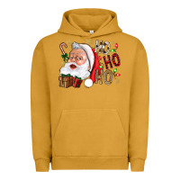 Pigment Peanut Butter Santa Ho Ho Ho With Gift Box Urban Hoodie - BundleAndBundleShop