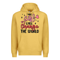 Antique Gold this girl will change the world Premium Hoodie - MaliasSmallBusiness