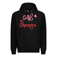 Black this girl will change the world Premium Hoodie - MaliasSmallBusiness