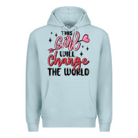 Blue Mist this girl will change the world Premium Hoodie - MaliasSmallBusiness