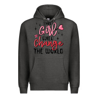 Charcoal Heather this girl will change the world Premium Hoodie - MaliasSmallBusiness