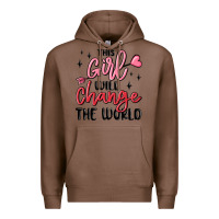 Chestnut this girl will change the world Premium Hoodie - MaliasSmallBusiness