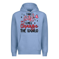 Colony Blue this girl will change the world Premium Hoodie - MaliasSmallBusiness